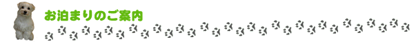 お泊まりのご案内